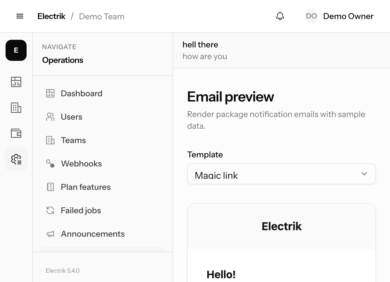 Email preview
